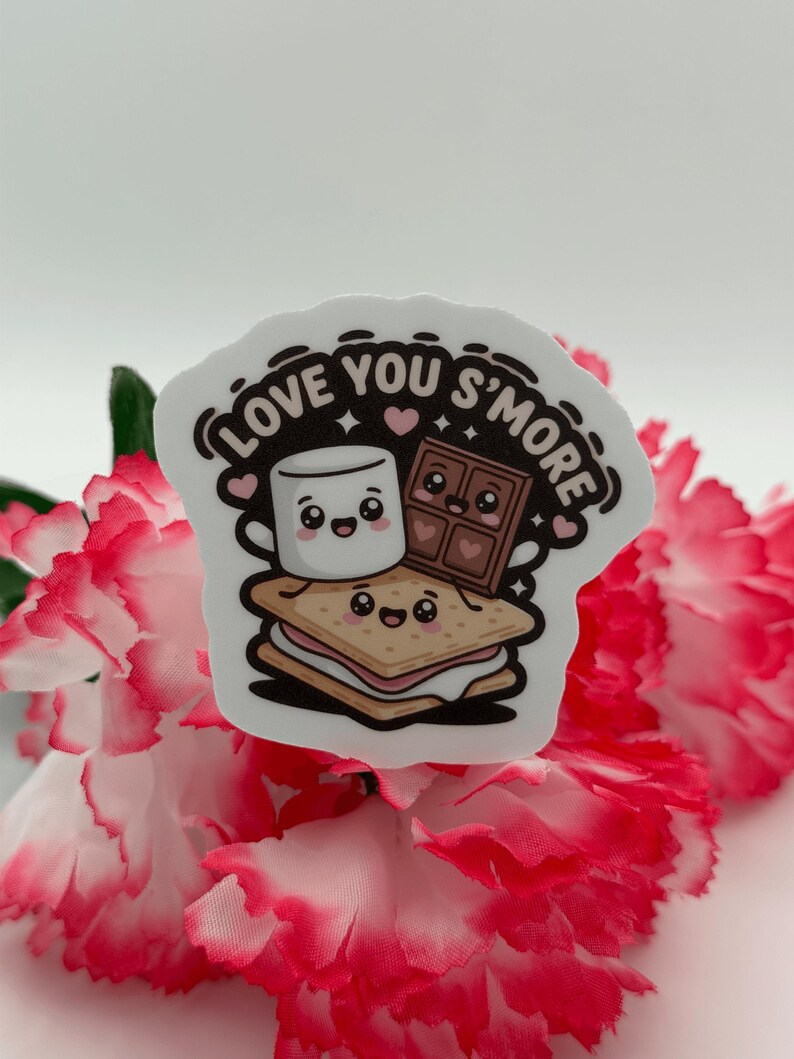 Cute Love You Smore Kawaii Dessert Vinyl Sticker