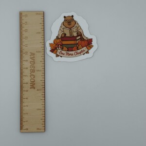Capybara Reading Vinyl Sticker One More Chapter