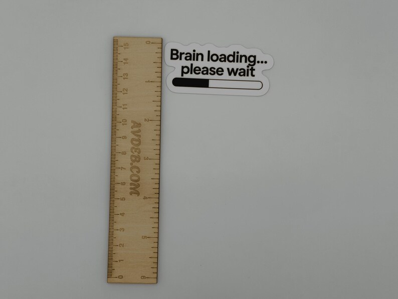 Brain Loading Please Wait Vinyl Sticker