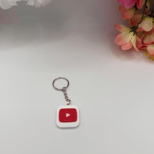 Llavero NFC de YouTube / Llavero de YouTube impreso en 3D / Llavero con botón de reproducción / Regalo para YouTubers / Regalo para creadores de contenido
