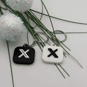 Custom X (Twitter) NFC Keychain 3D Printed