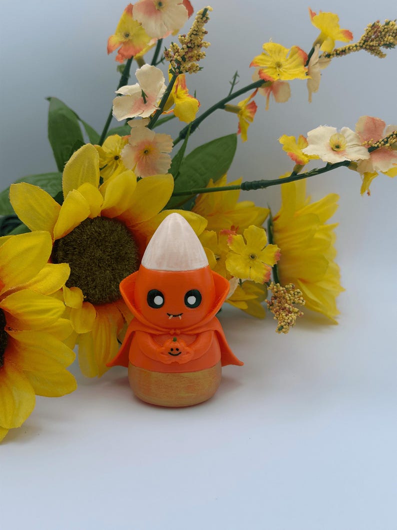 Candy Corn Vampire Figure – 3D Printed Halloween Decor