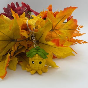 Kawaii Corn Octopus Keychain – 3D Printed Cute Octopus Charm