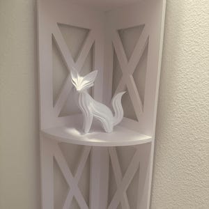 Abstract Flowing Fox Sculpture – Modern Organic Wave Art 3D Print Decor