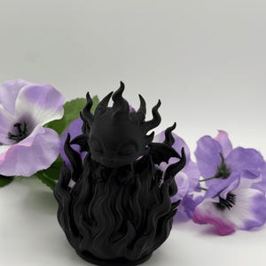Gothic Dragon Flame Figurine 3D Printed PLA Decor