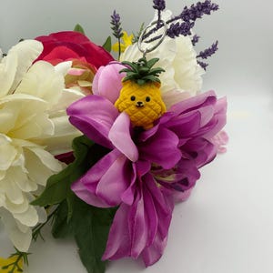 Cute Pineapple Bear Keychain PLA Charm