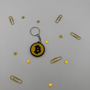 Bitcoin NFC Keychain 3D Printed Coin Charm