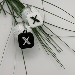 Custom X (Twitter) NFC Keychain 3D Printed
