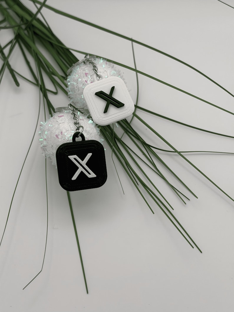 Custom X (Twitter) NFC Keychain 3D Printed