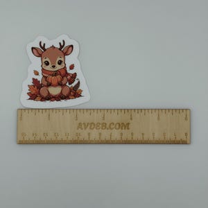 Cute Autumn Deer Vinyl Sticker