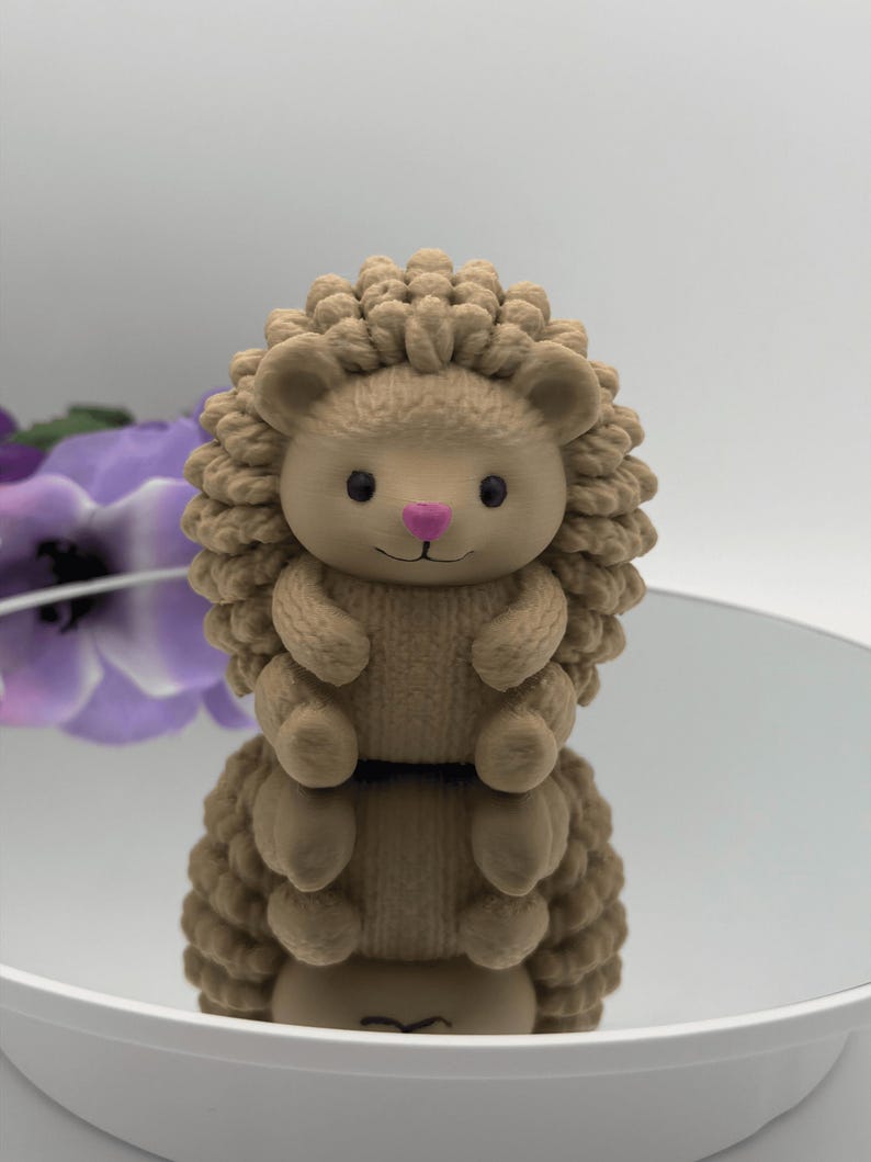 Cute Hedgehog – Hand-Painted 3D Printed Figurine