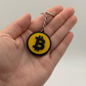 Bitcoin NFC Keychain 3D Printed Coin Charm