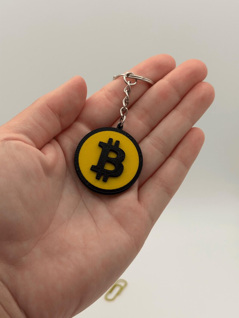 Bitcoin NFC Keychain 3D Printed Coin Charm