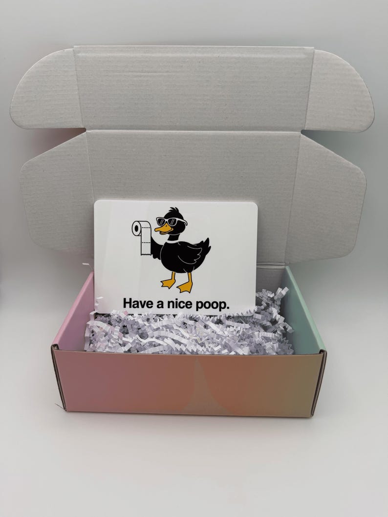 Funny Duck Bathroom Sign "Have a nice poop"