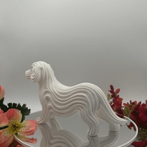 3D Printed Dog Statue Figurine, Modern Decor, Dog Lover Gift, Pet Lover Home Accent
