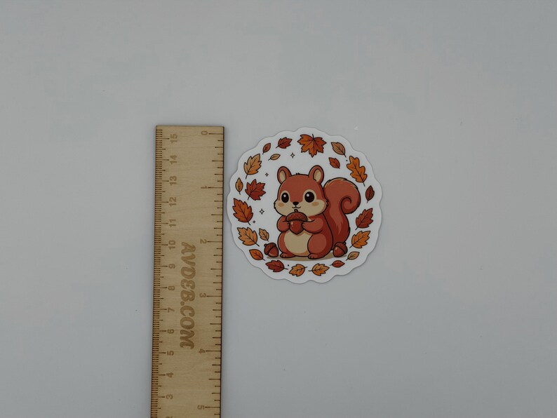Cute Autumn Squirrel Vinyl Sticker