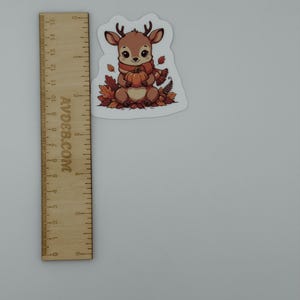 Cute Autumn Deer Vinyl Sticker