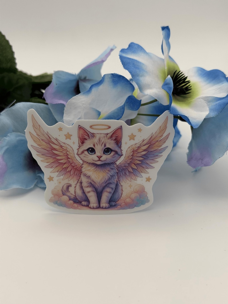 Angel Cat Sticker Pastel Kawaii Vinyl Decal