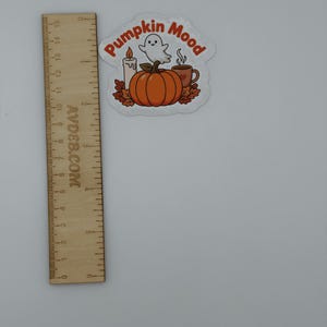 Pumpkin Mood Ghost Vinyl Sticker