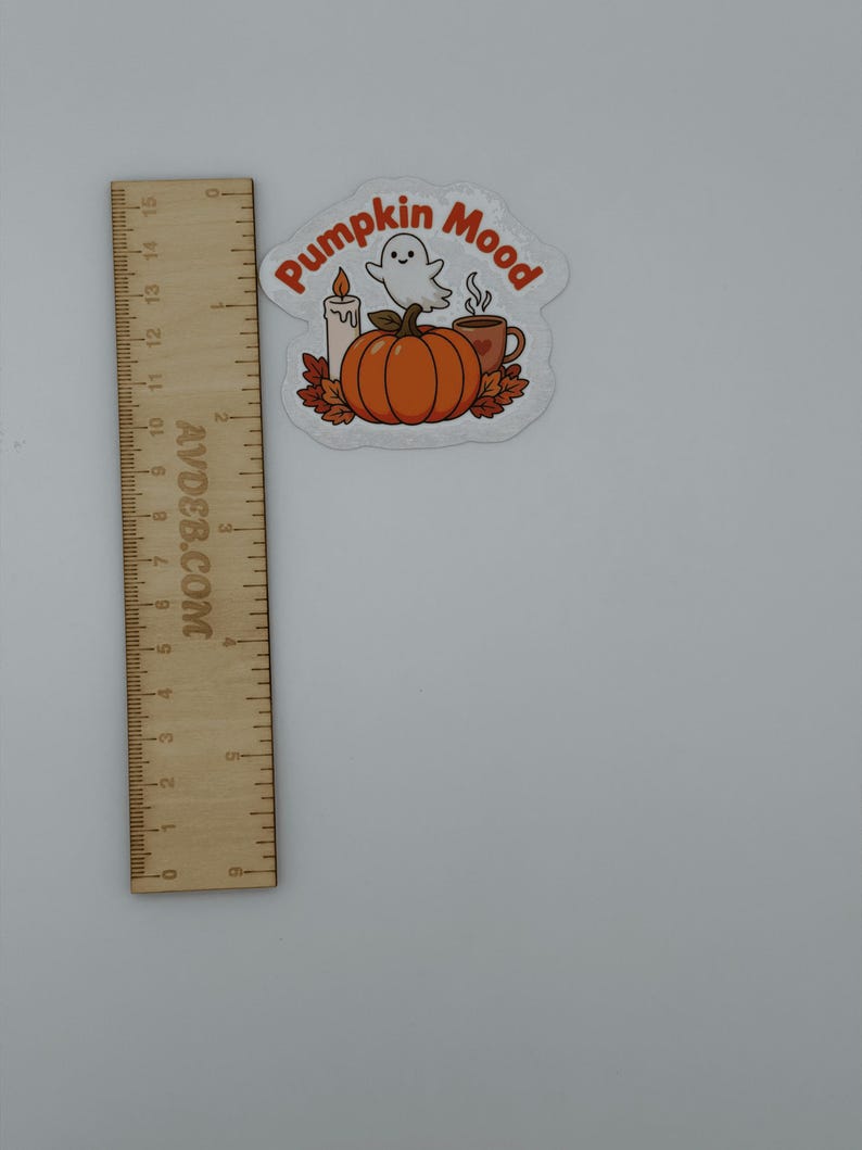 Pumpkin Mood Ghost Vinyl Sticker