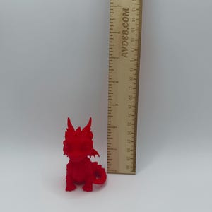 Cute Baby Dragon Figurine 3D Printed PLA Statue