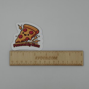 Powered By Pizza Vinyl Sticker