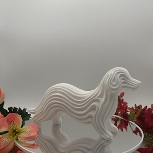 3D Printed Dog Statue Figurine, Modern Decor, Dog Lover Gift, Pet Lover Home Accent