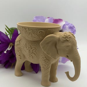 Elephant Jewelry Holder Bowl – 3D Printed PLA Ring Dish, Cute Desk Decor & Trinket Tray