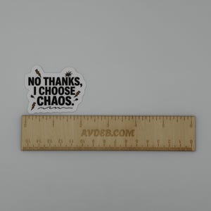 No Thanks I Choose Chaos Vinyl Sticker