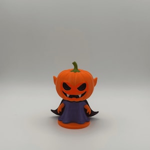 Pumpkin Vampire Figurine Halloween 3D Printed Decor