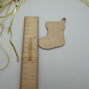 Unfinished Wood Stocking Ornaments, Christmas Craft, DIY Decor, Personalized Gifts