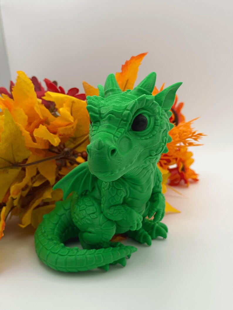 3D Printed Dragon Figurine – Decorative Dragon in Your Choice of Color