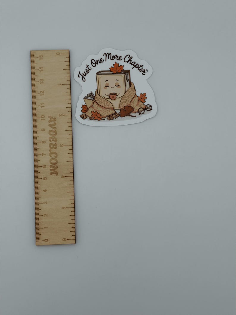 Cozy Book Lover Vinyl Sticker Just One More Chapter