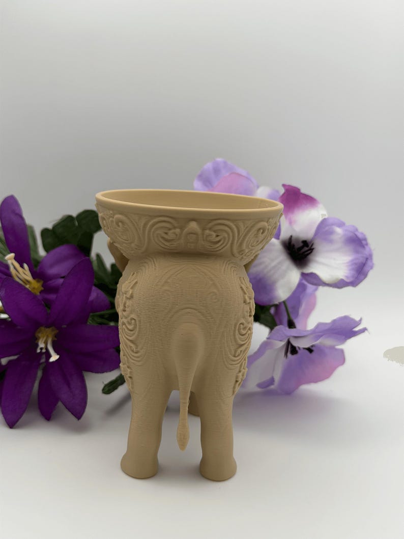 Elephant Jewelry Holder Bowl – 3D Printed PLA Ring Dish, Cute Desk Decor & Trinket Tray