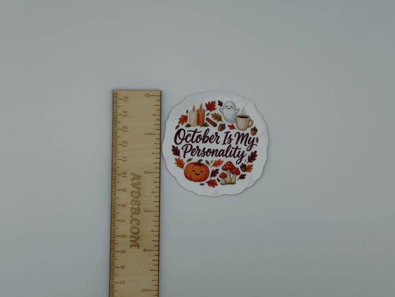 October Is My Personality Vinyl Sticker - Fall Ghost Pumpkin