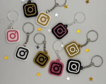 Aangepaste 3D-geprinte Instagram NFC-sleutelhanger – Tik om profiel te delen