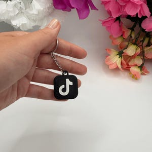TikTok NFC Keychain 3D Printed Social Media Key Ring