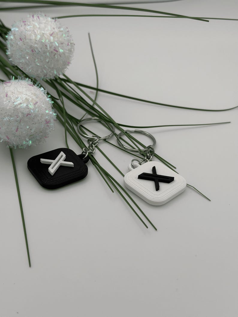 Custom X (Twitter) NFC Keychain 3D Printed
