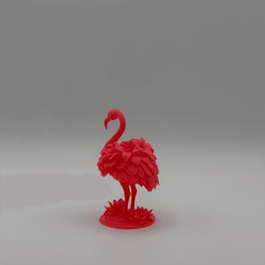 Floral Flamingo Decor Figure 3D Printed Sculpture