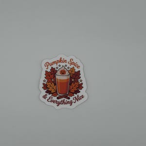 Pumpkin Spice Latte Vinyl Sticker - Cute Fall Laptop Decal