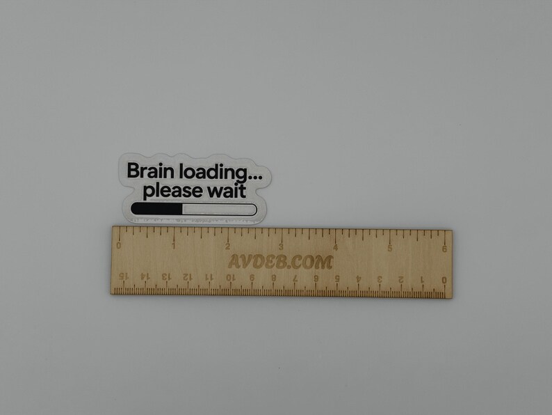 Brain Loading Please Wait Vinyl Sticker