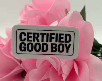 Sticker Certified Good Boy | Vinylsticker grappige hondenliefhebber (waterdicht)