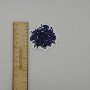 Purple Blue Floral Bouquet Sticker