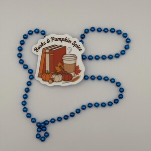 Books and Pumpkin Spice Vinyl Sticker