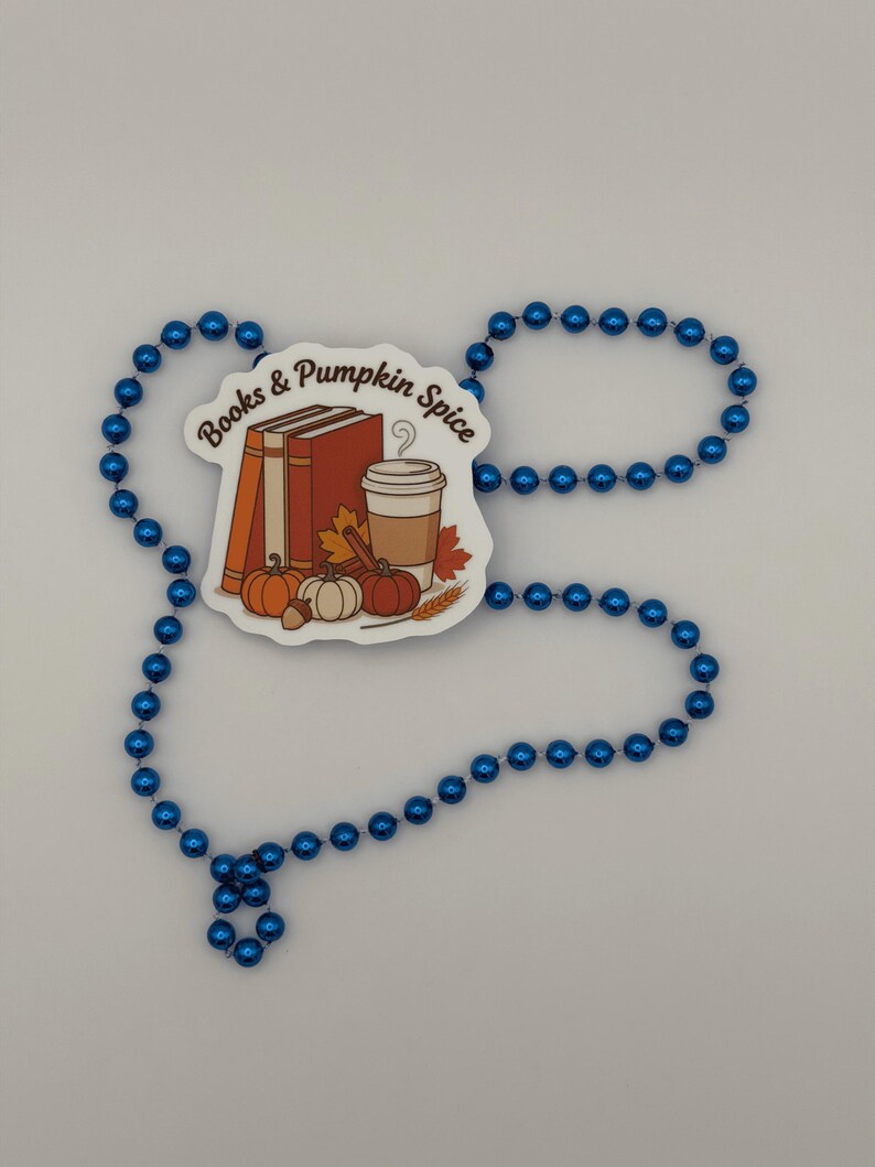 Books and Pumpkin Spice Vinyl Sticker