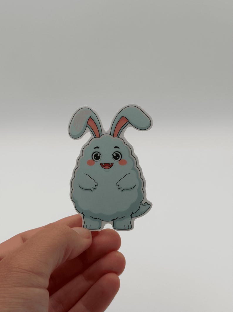 Cute Bunny Monster Sticker Pastel Kawaii Vinyl Decal