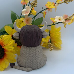 Cute Highland Cow Figure – 3D Printed PLA Decor