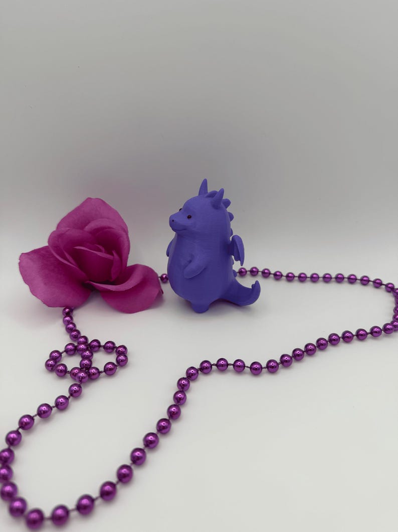 Potato Dragon Sculpture, Cute Kawaii Fantasy Dragon Figurine, 3D Printed, Unique Desk & Shelf Art Piece