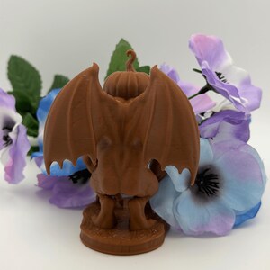 Pumpkin Gargoyle 3D Printed Halloween Statue