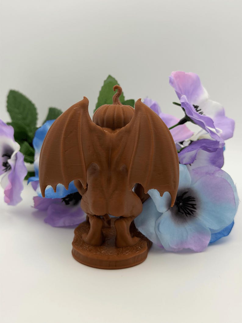Pumpkin Gargoyle 3D Printed Halloween Statue